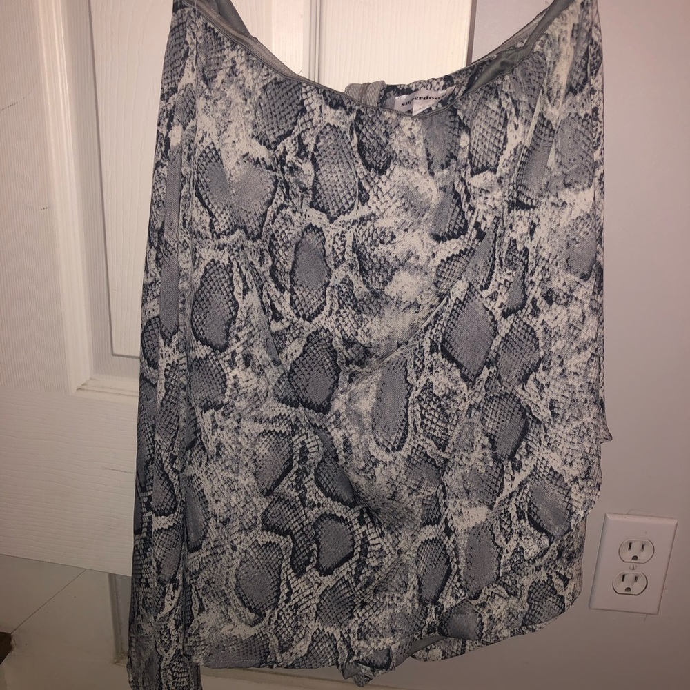 Superdown Animal Print Strapless romper